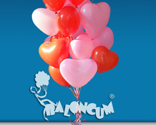 Sevgi Mesajlı Balonlar(Kalp ŞekilliDemeti)