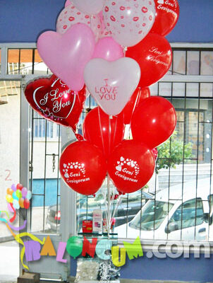 Sevgi Mesajlı Balonlar("I Love You" Basskılı Balon Demetleri)