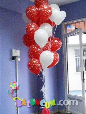 Sevgi Mesajlı  Balonlar(Kalp Baskılı  Balonlar)